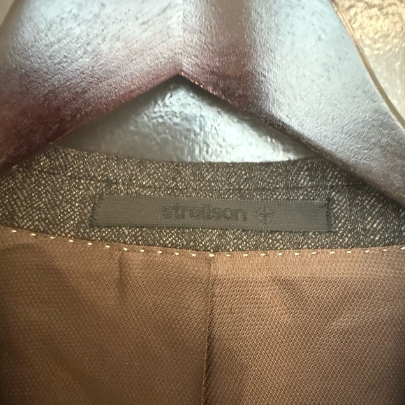 Strellson vintage size 42 (52 EURO) EUC pure wool Charcoal/brown Pinstripe Blaze - Picture 11 of 14